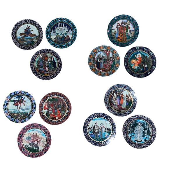 Vintage 12 Russian Fairy Tale Plates Heinrich Germany Villeroy & Boch - Picture 1 of 10